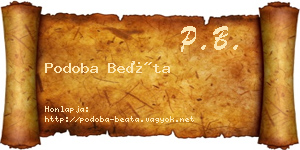 Podoba Beáta névjegykártya